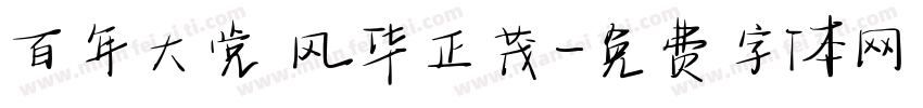 百年大党 风华正茂字体转换